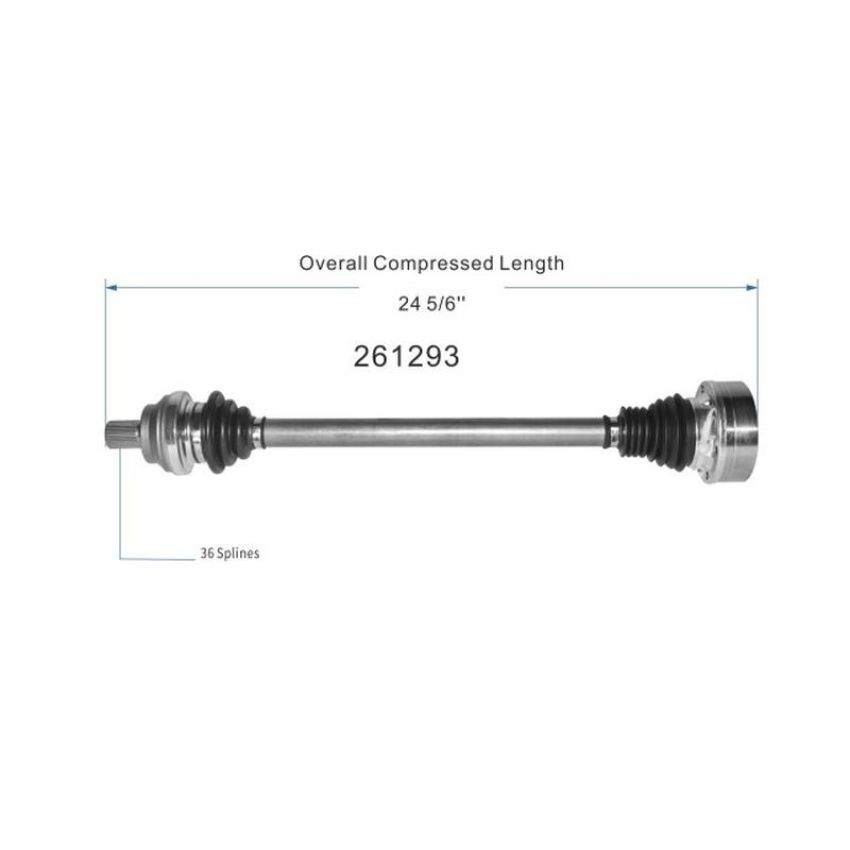 GSP NCV72029 Audi, Volkswagen (2.0, 3.2) CV Axle Assembly  - Rear Right
