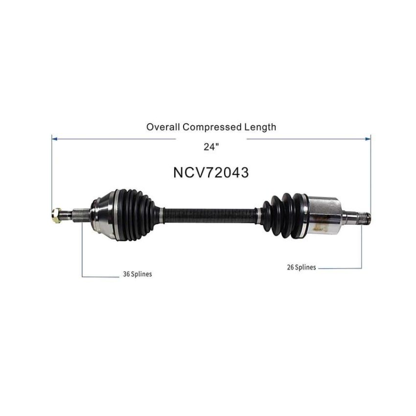 GSP NCV72043 Volkswagen (2.5) CV Axle Assembly  - Front Left