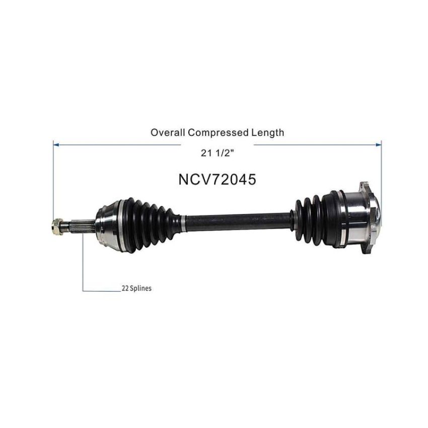 GSP NCV72045 Volkswagen (2.0) CV Axle Assembly  - Front Left