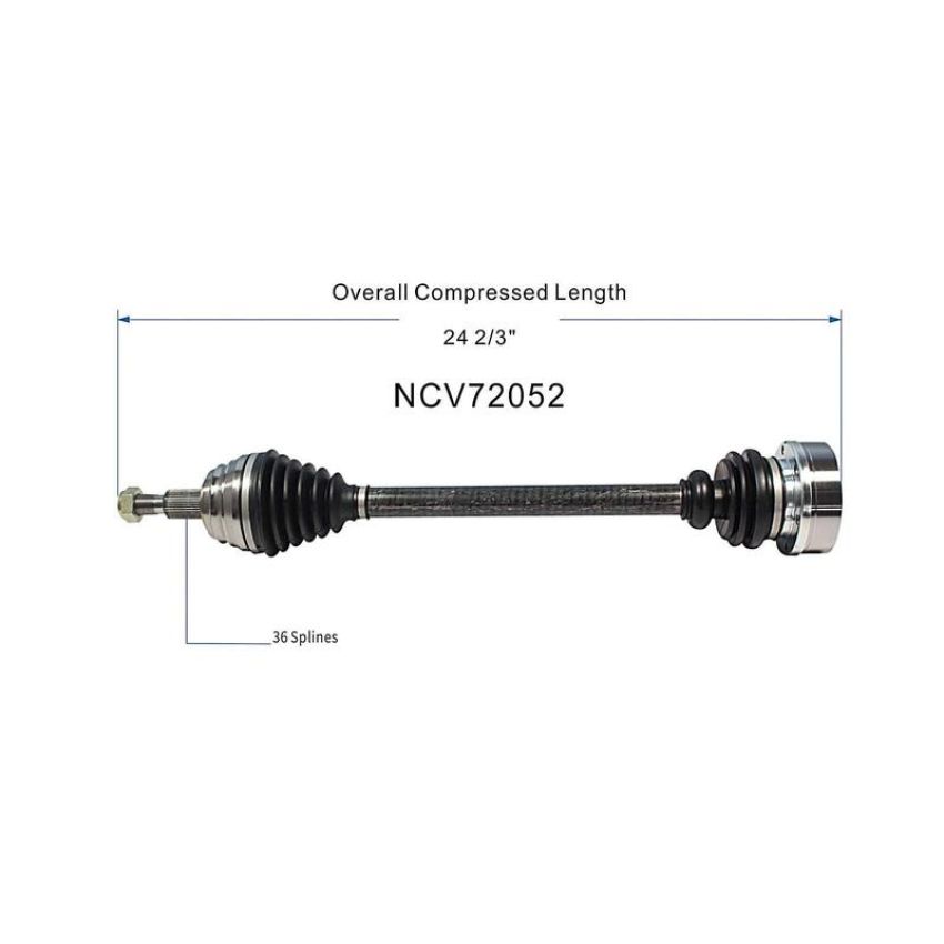 GSP NCV72052 Audi, Volkswagen (2.8) CV Axle Assembly  - Front Left