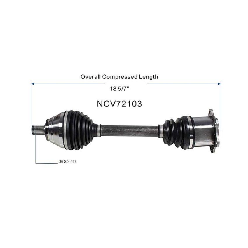 GSP NCV72103 Audi, Volkswagen (2.0, 3.2) CV Axle Assembly  - Front Left