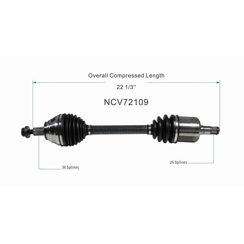 GSP NCV72109 Audi, Volkswagen (3.6) CV Axle Assembly  - Front Left
