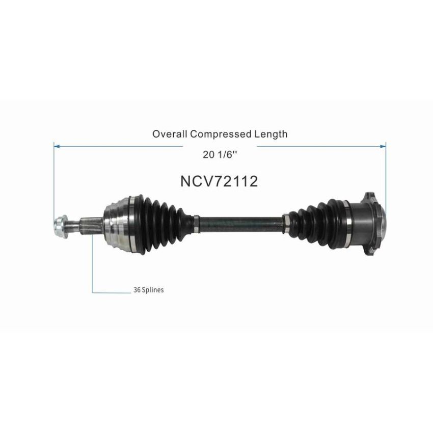 GSP NCV72112 Volkswagen (1.9, 2.8) CV Axle Assembly  - Front Left