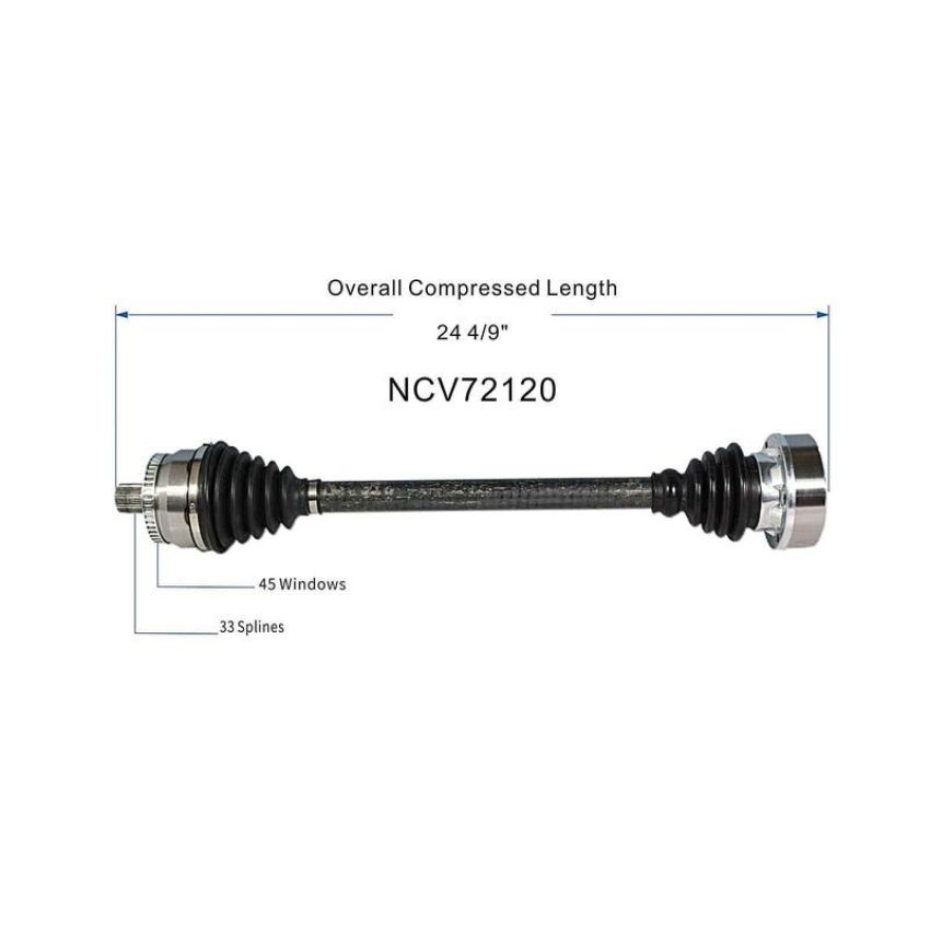 GSP NCV72120 02-05 Volkswagen Passat (1.8, 2.8 - AWD) CV Axle Assembly  - Rear