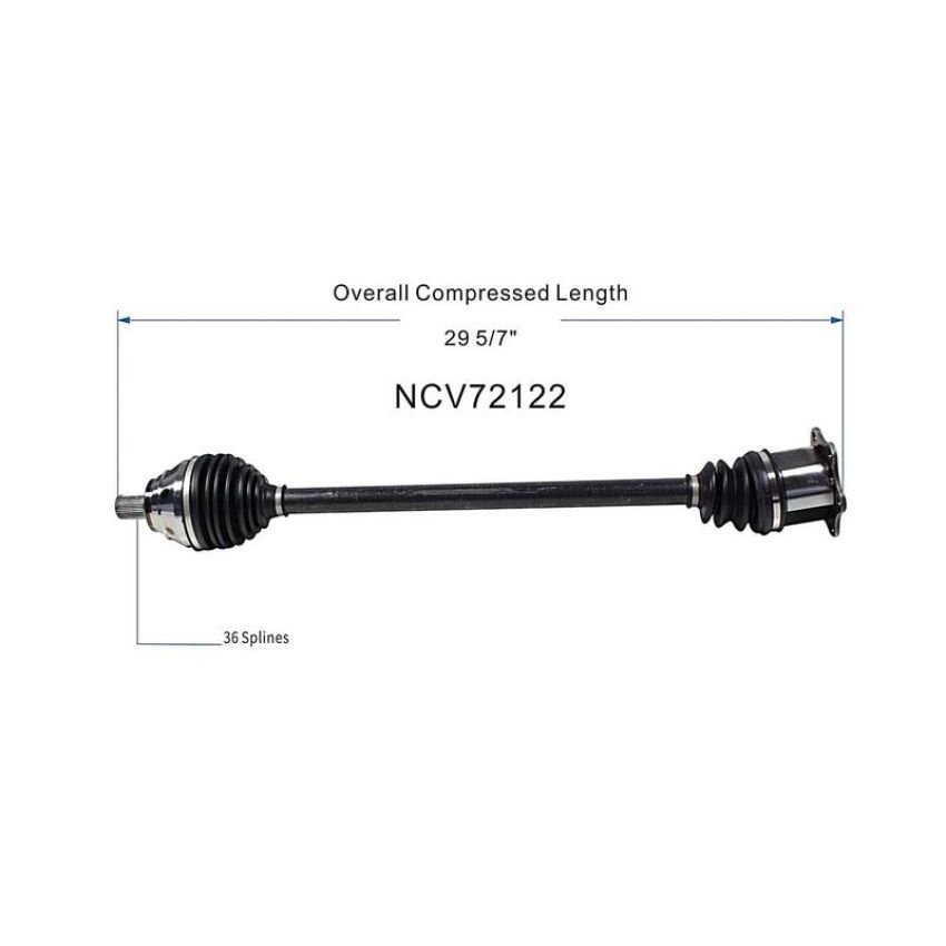 GSP NCV72122 Volkswagen (1.9, 2.0, 3.2) CV Axle Assembly  - Front Right