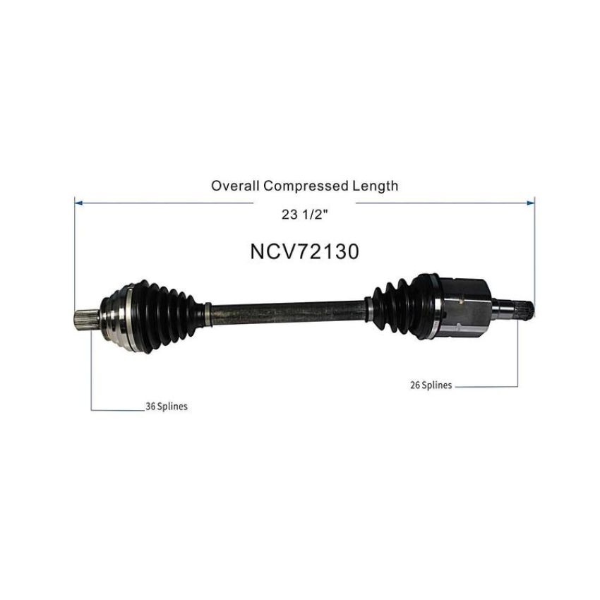 GSP NCV72130 Volkswagen (2.5) CV Axle Assembly  - Front Left