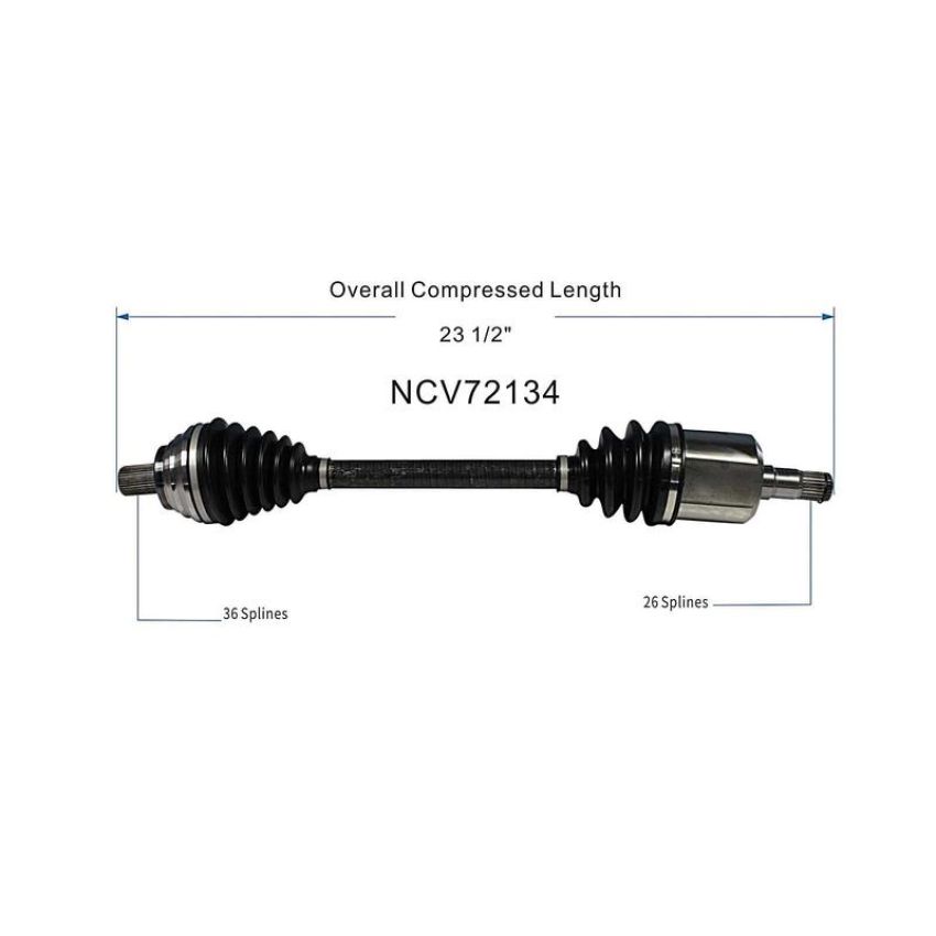 GSP NCV72134 Volkswagen (1.8, 2.0) CV Axle Assembly  - Front Left
