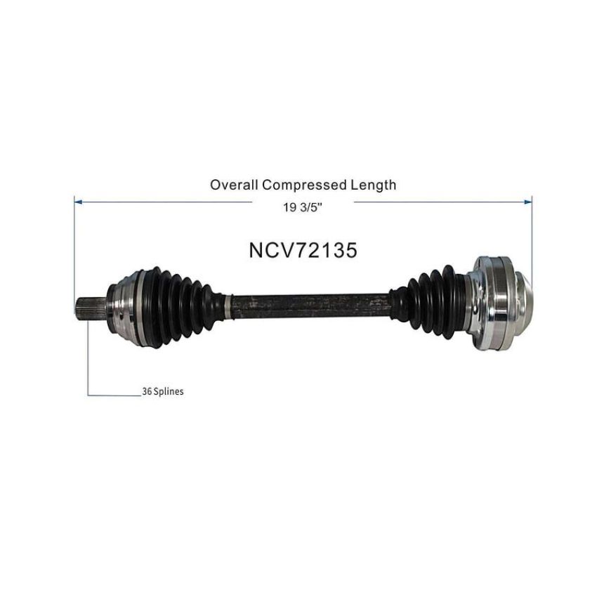 GSP NCV72135 12-17 Volkswagen Beetle (2.0) CV Axle Assembly  - Front Left