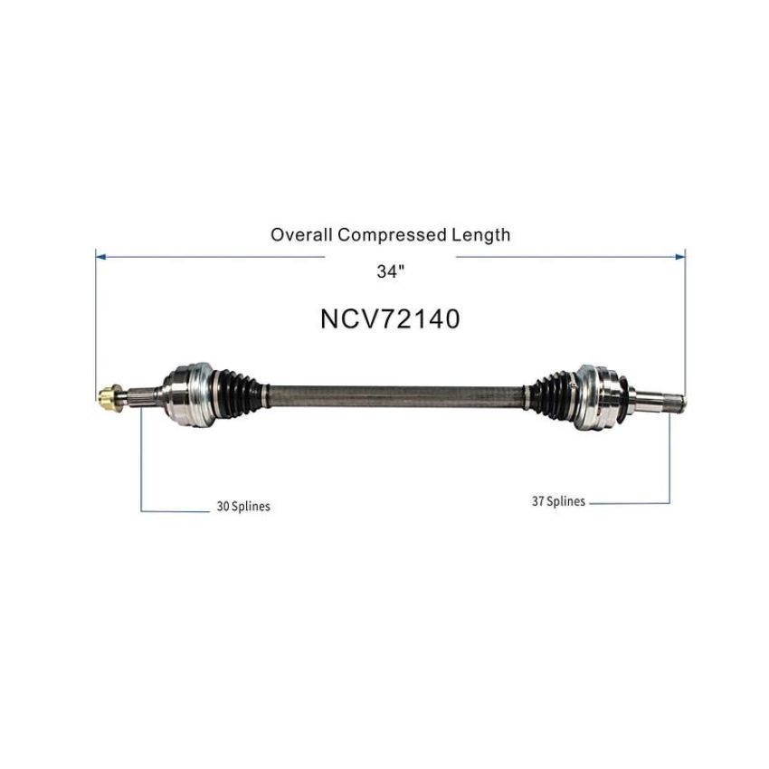GSP NCV72140 11-17 Volkswagen Touareg CV Axle Assembly  - Rear