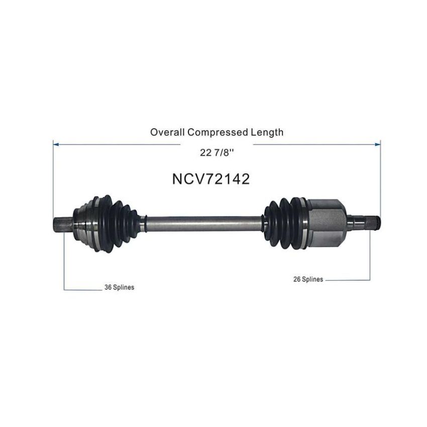 GSP NCV72142 2015 Volkswagen Jetta (2.0) CV Axle Assembly  - Front Left