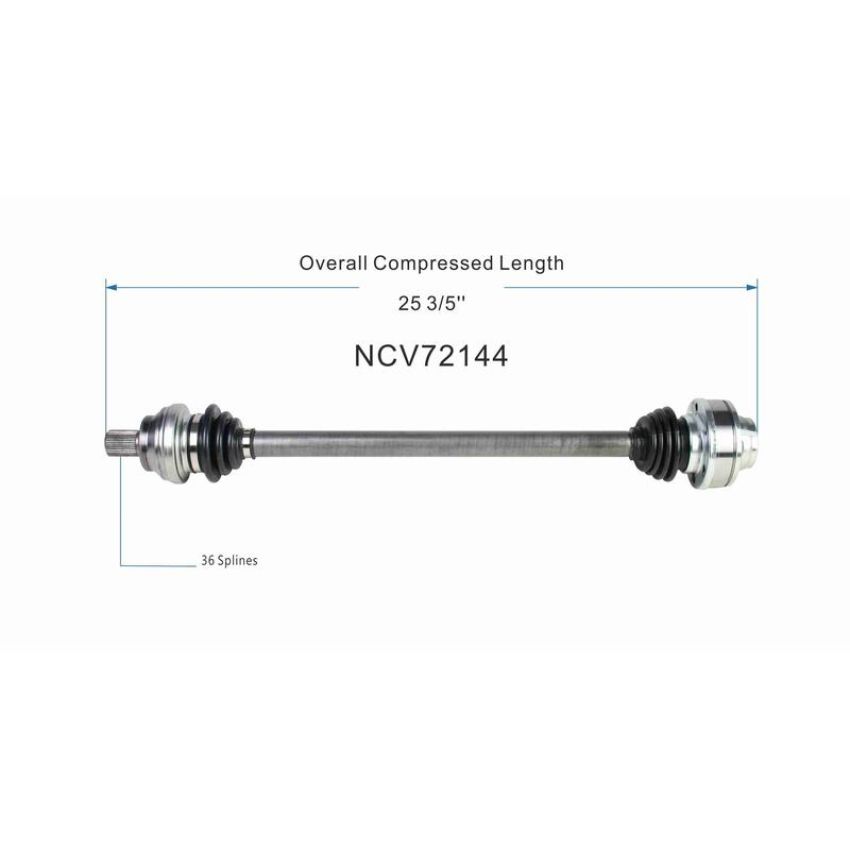 GSP NCV72144 Audi, Volkswagen CV Axle Assembly  - Rear Right