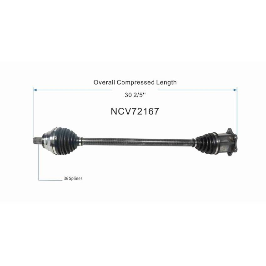 GSP NCV72167 Volkswagen CV Axle Assembly  - Front Right