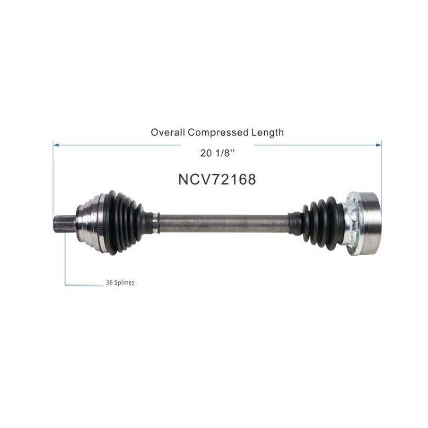 GSP NCV72168 Volkswagen (1.4, 1.8) CV Axle Assembly  - Front Left
