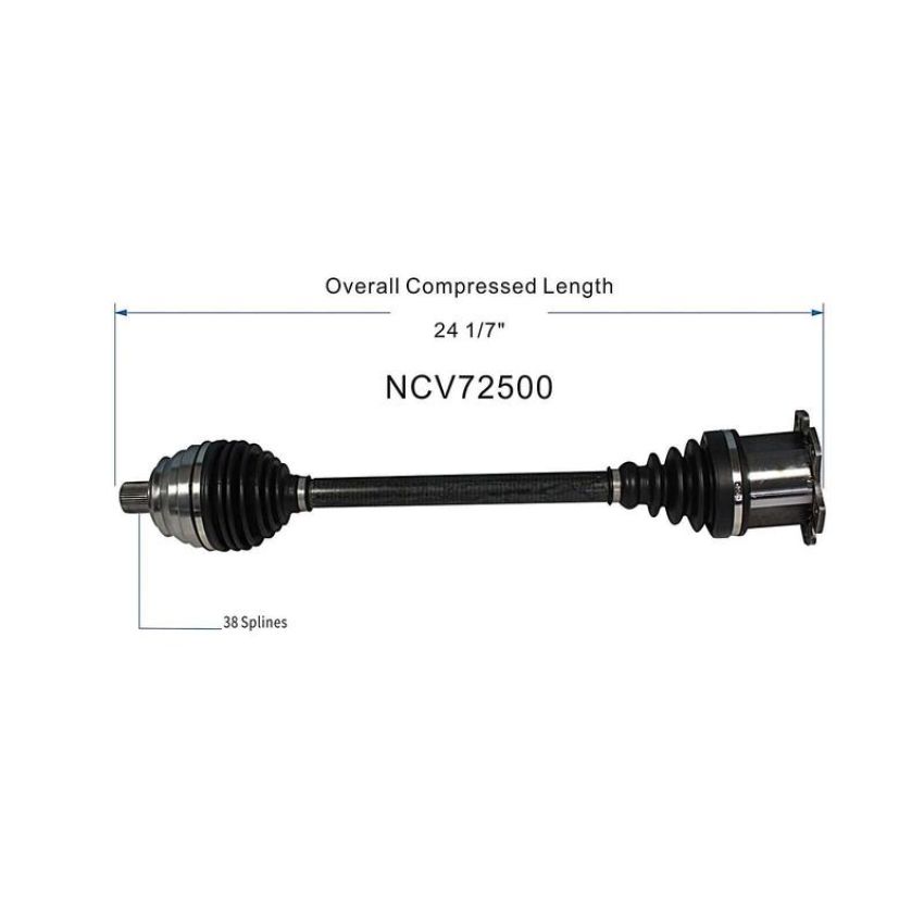 GSP NCV72500 04-06 Volkswagen Phaeton V8 CV Axle Assembly  - Front Left
