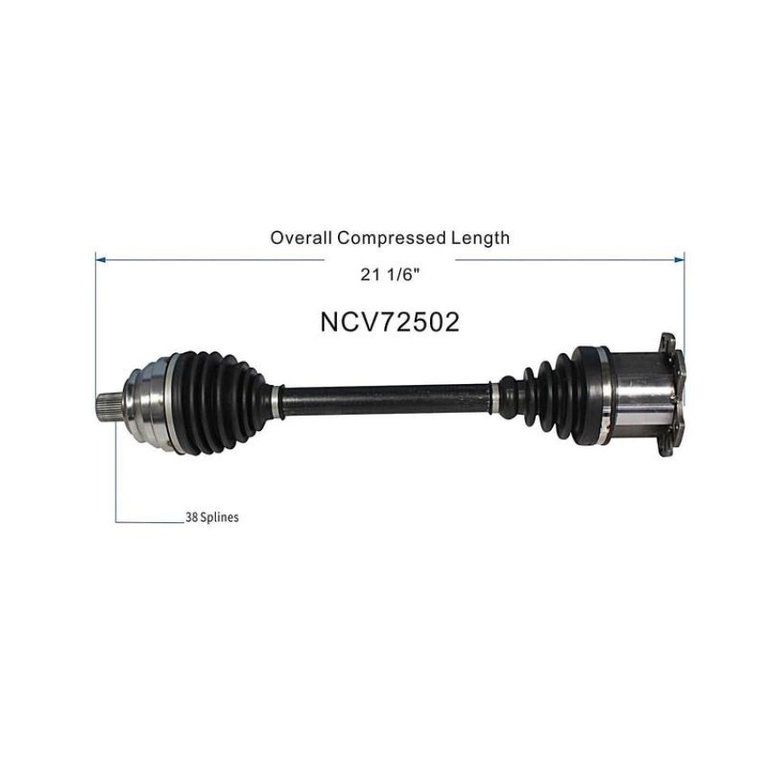 GSP NCV72502 04-06 Volkswagen Phaeton V8 CV Axle Assembly  - Front Right