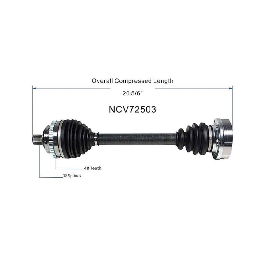 GSP NCV72503 92-96 Volkswagen EuroVan (2.5) CV Axle Assembly  - Front