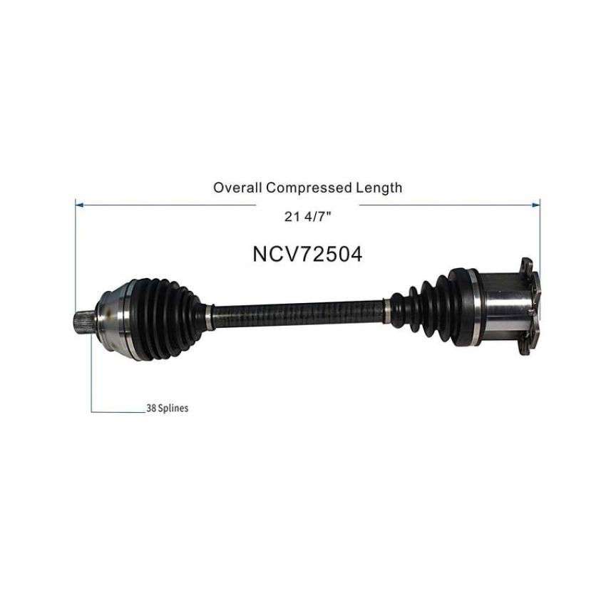 GSP NCV72504 04-06 Volkswagen Phaeton W12 CV Axle Assembly  - Front Left
