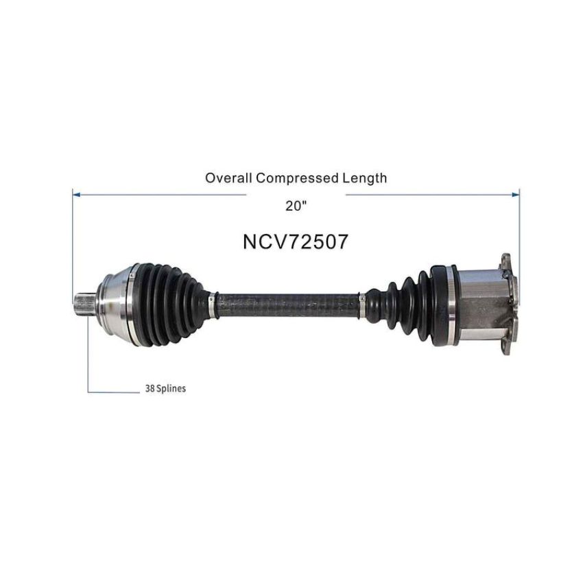 GSP NCV72507 04-06 Volkswagen Phaeton W12 CV Axle Assembly  - Front Right