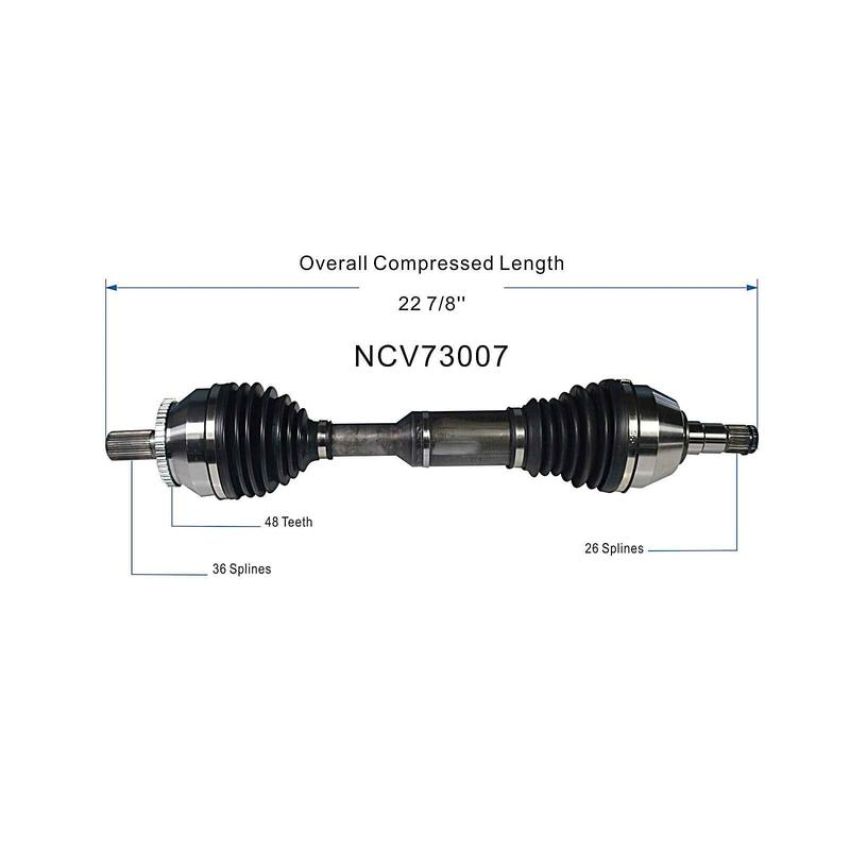 GSP NCV73007 03-06 Volvo XC90 (AWD) CV Axle Assembly  - Front Left