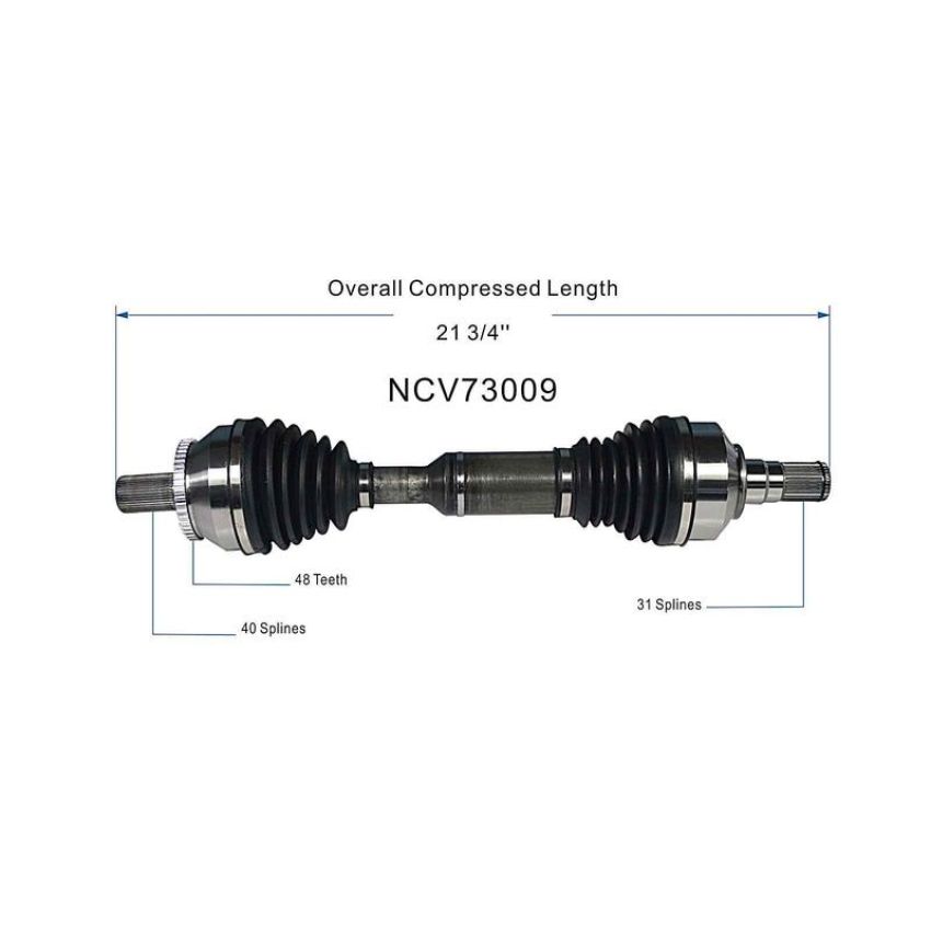 GSP NCV73009 07-14 Volvo XC90 (AWD/FWD) CV Axle Assembly  - Front Left