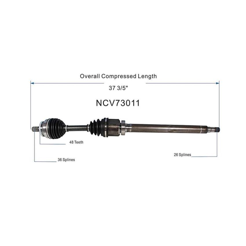 GSP NCV73011 Volvo (2.3, 2.4) CV Axle Assembly  - Front Right