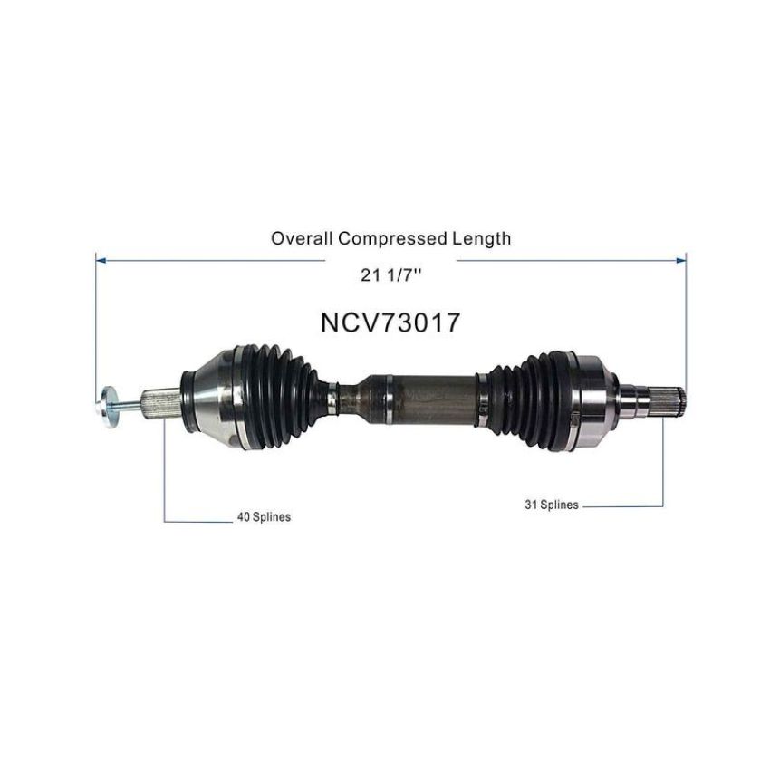 GSP NCV73017 Volvo (AWD) CV Axle Assembly  - Front Left