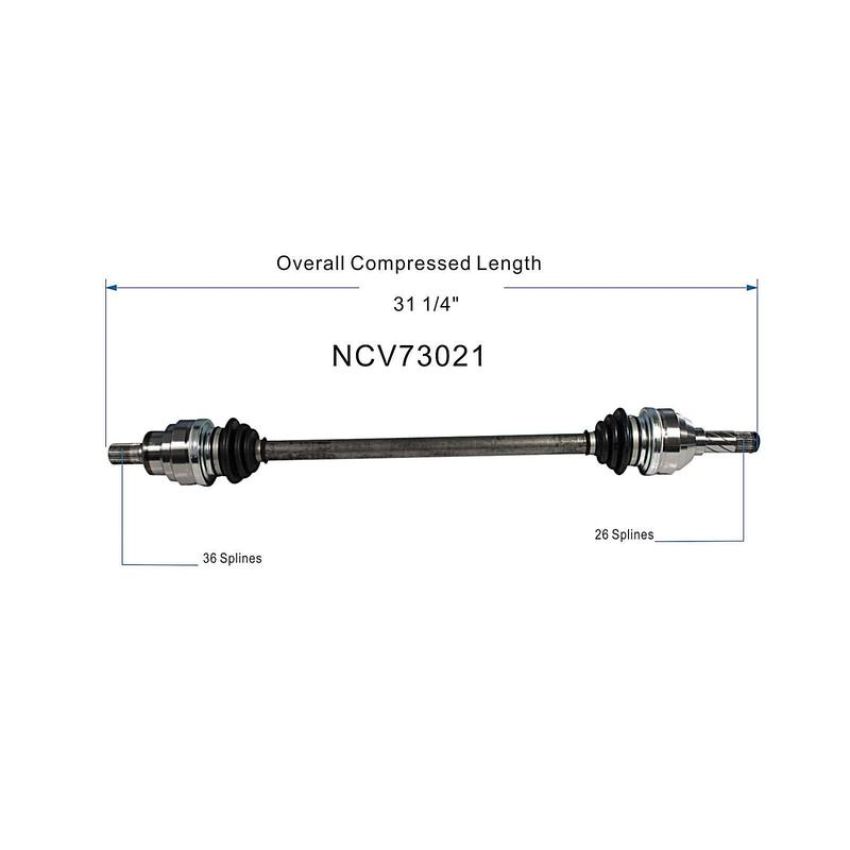 GSP NCV73021 03-14 Volvo XC90 (2.5, 2.9, 3.2, 4.4) CV Axle Assembly  - Rear