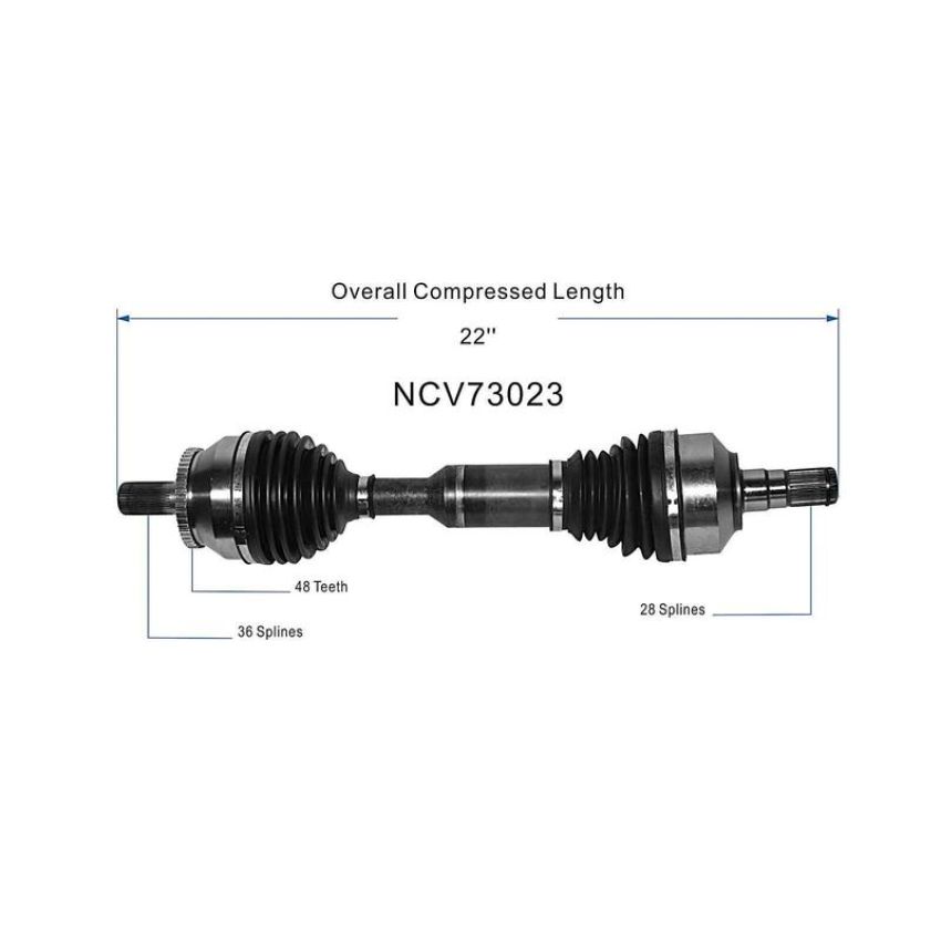 GSP NCV73023 05-07 Volvo XC90 (AWD/FWD) CV Axle Assembly  - Front Left