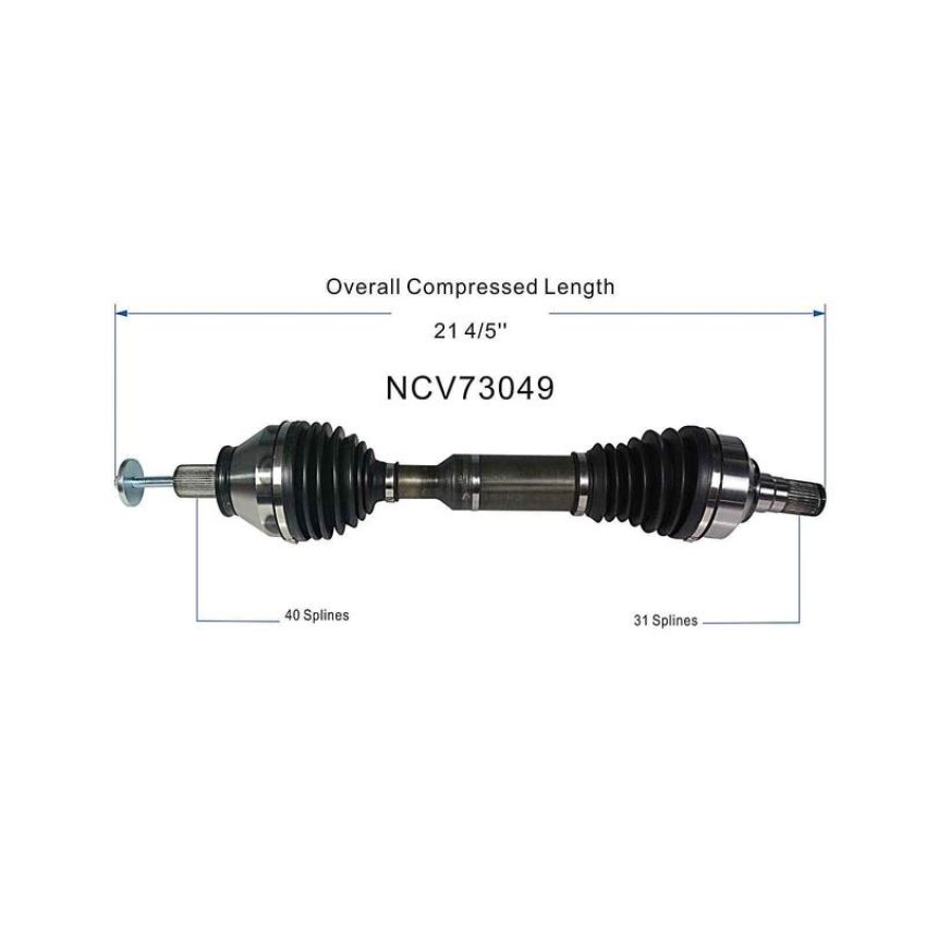 GSP NCV73049 10-16 Volvo XC60 (2.5, 3.0, 3.2 - AWD/FWD) CV Axle Assembly  - Front Left