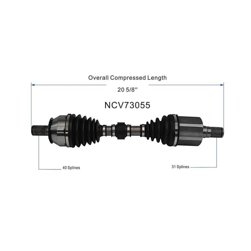 GSP NCV73055 Volvo (2.5 - AWD/FWD) CV Axle Assembly  - Front Left