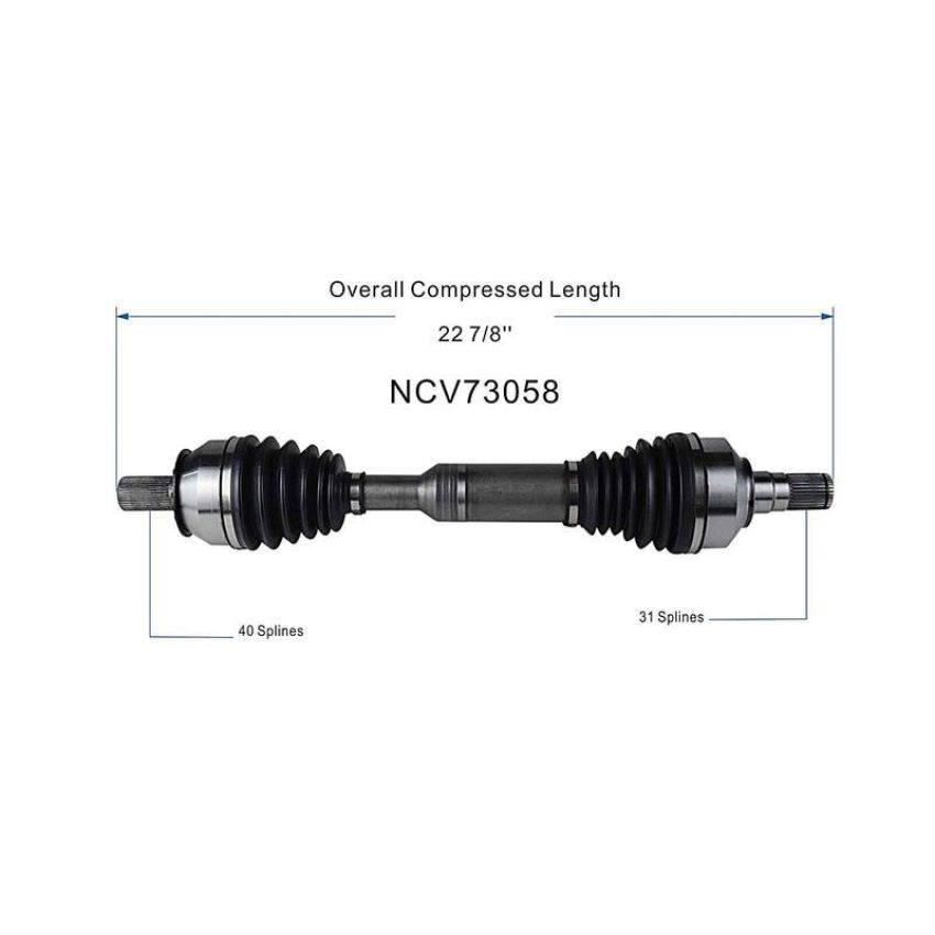 GSP NCV73058 Volvo (2.0) CV Axle Assembly  - Front Left