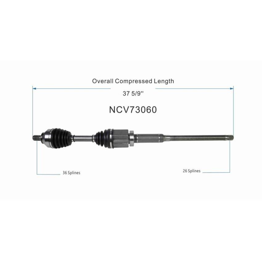 GSP NCV73060 Volvo (AWD) CV Axle Assembly  - Front Right