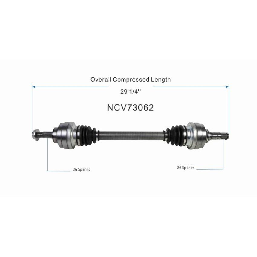 GSP NCV73062 Volvo CV Axle Assembly  - Rear