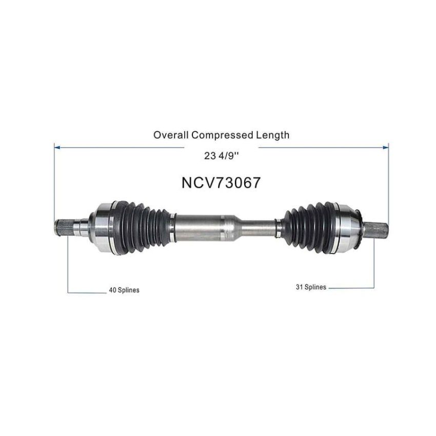 GSP NCV73067 15-17 Volvo XC60 (2.0 - AWD/FWD) CV Axle Assembly  - Front Left