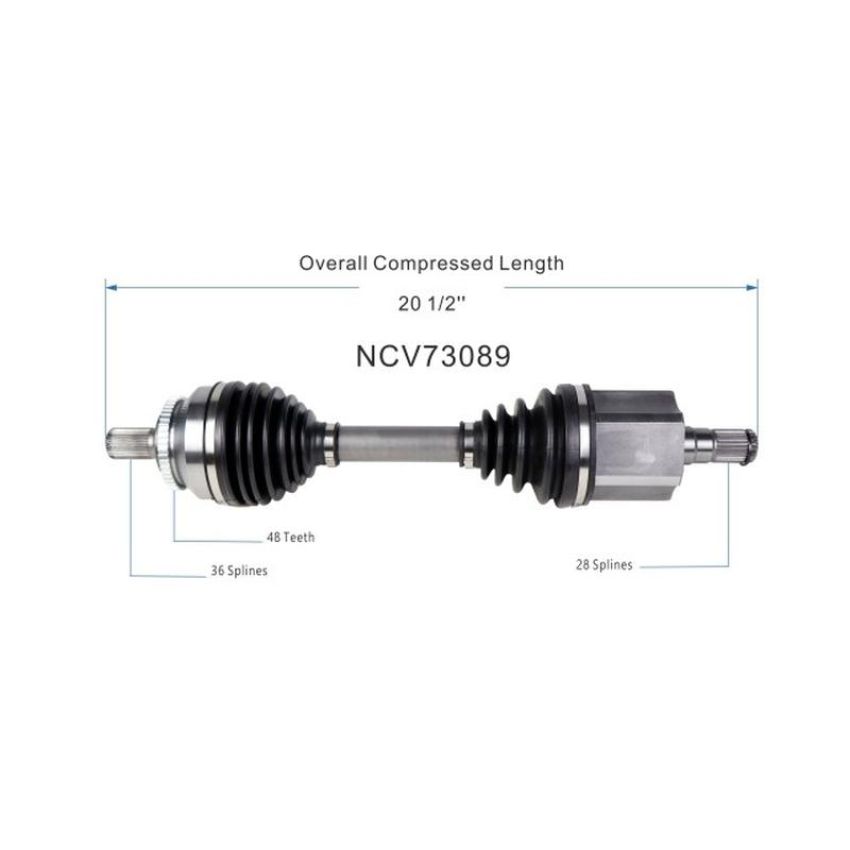 GSP NCV73089 Volvo CV Axle Assembly  - Front Left