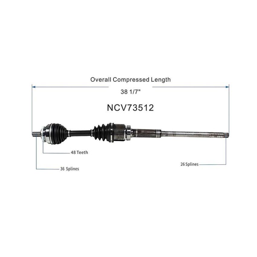 GSP NCV73512 Volvo (2.3, 2.4) CV Axle Assembly  - Front Right