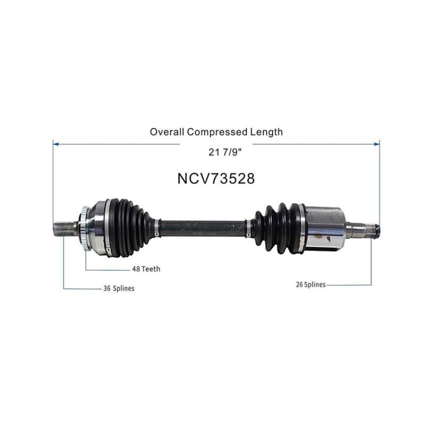 GSP NCV73528 Volvo CV Axle Assembly  - Front Left