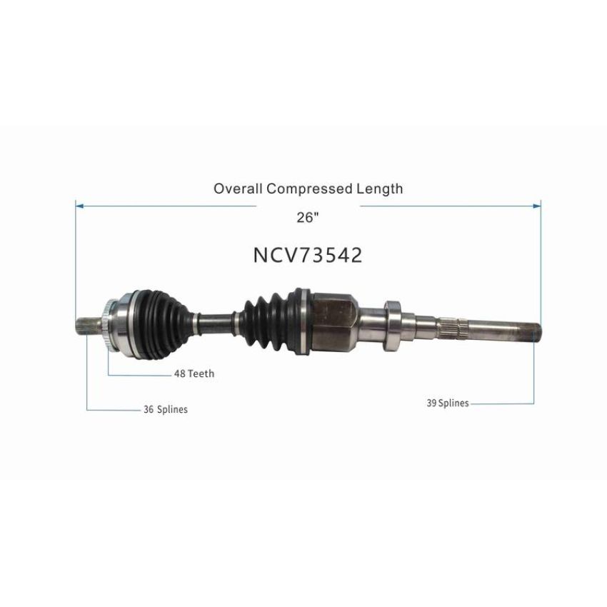 GSP NCV73542 99-05 Volvo S80 (2.8, 2.9) CV Axle Assembly  - Front Right