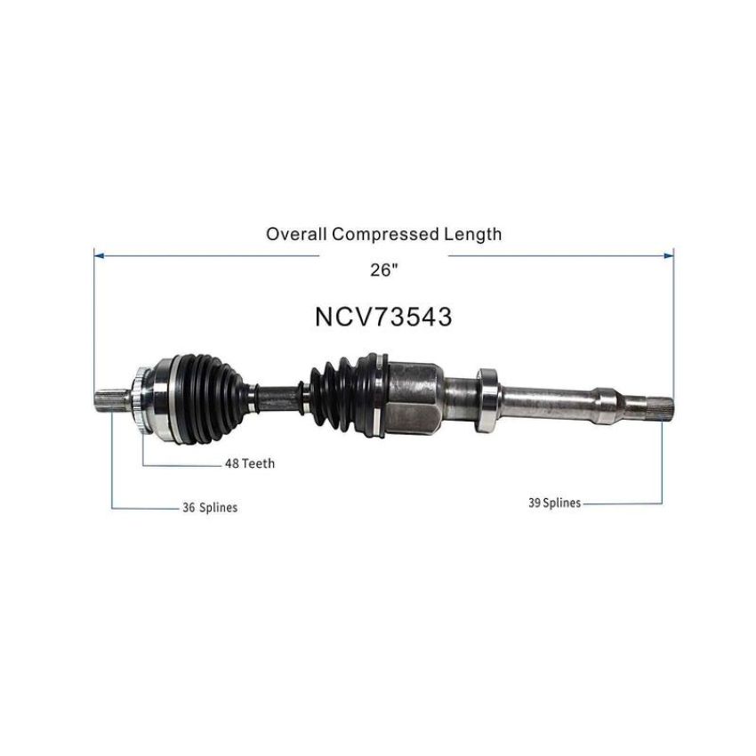 GSP NCV73543 99-04 Volvo S80 (2.8, 2.9) CV Axle Assembly  - Front Right