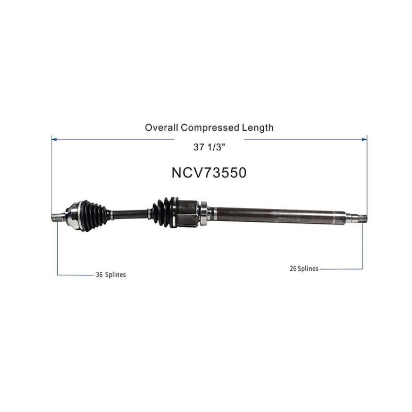 GSP NCV73550 Volvo (FWD) CV Axle Assembly  - Front Right