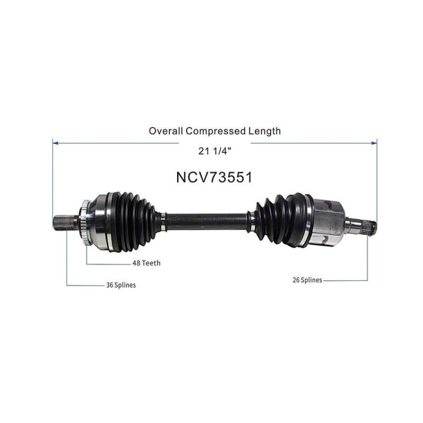 GSP NCV73551 04-06 Volvo S80 CV Axle Assembly  - Front Left