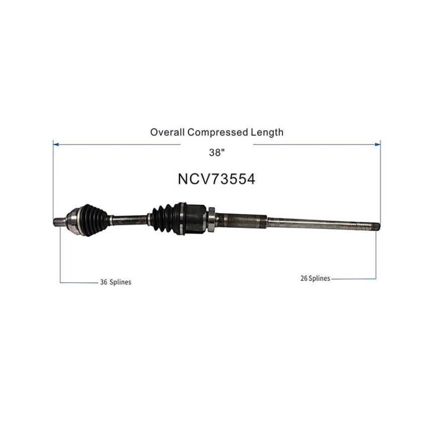 GSP NCV73554 Volvo (AWD) CV Axle Assembly  - Front Right