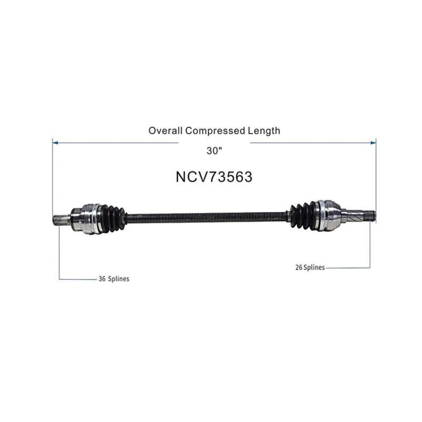 GSP NCV73563 Volvo CV Axle Assembly  - Rear