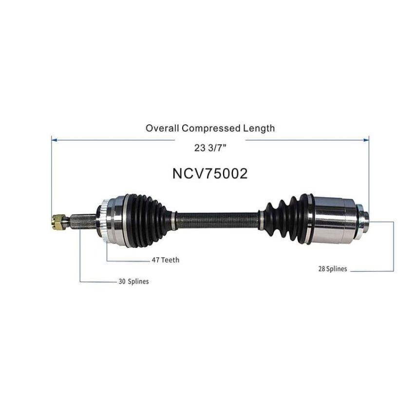 GSP NCV75002 07-09 Kia Amanti Base CV Axle Assembly  - Front Right