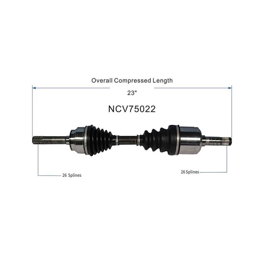 GSP NCV75022 01-02 Kia Sportage CV Axle Assembly  - Front Right