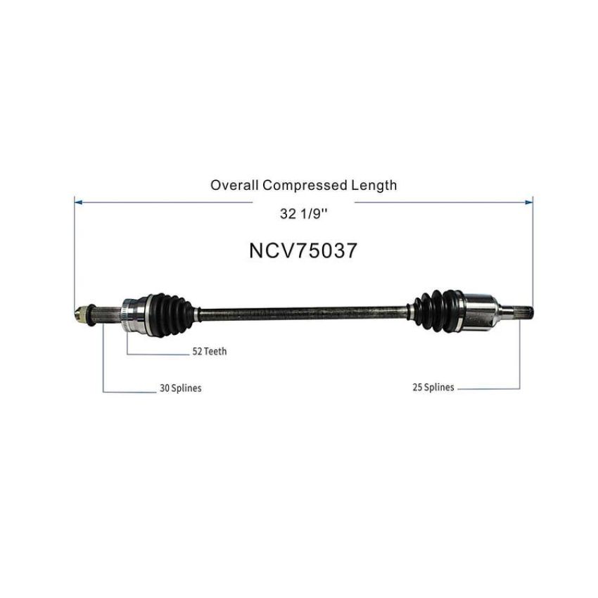 GSP NCV75037 2011 Kia Sorento CV Axle Assembly  - Rear