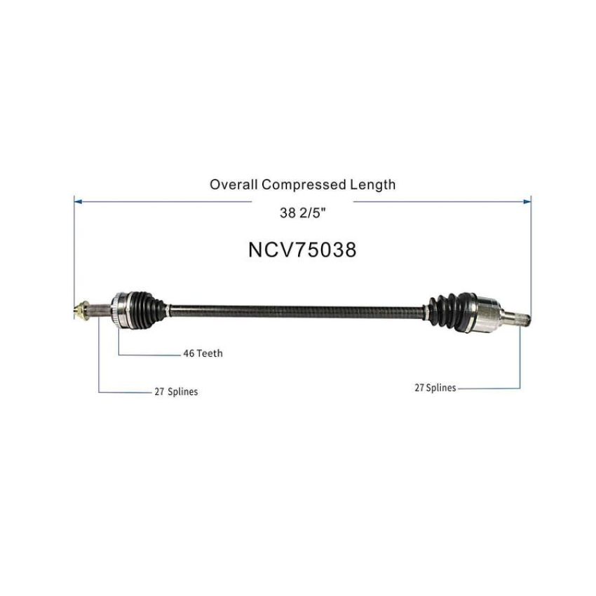 GSP NCV75038 10-11 Kia Soul (2.0) CV Axle Assembly  - Front Right