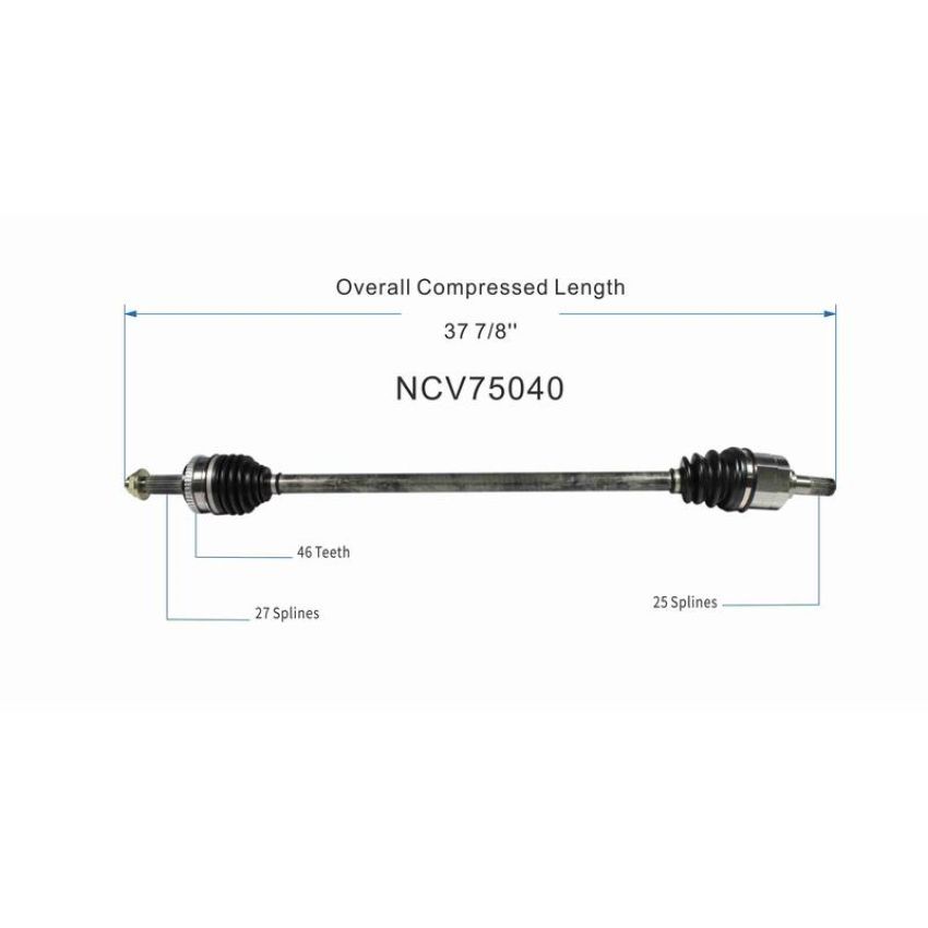 GSP NCV75040 2011 Kia Soul (1.6) CV Axle Assembly  - Front Right