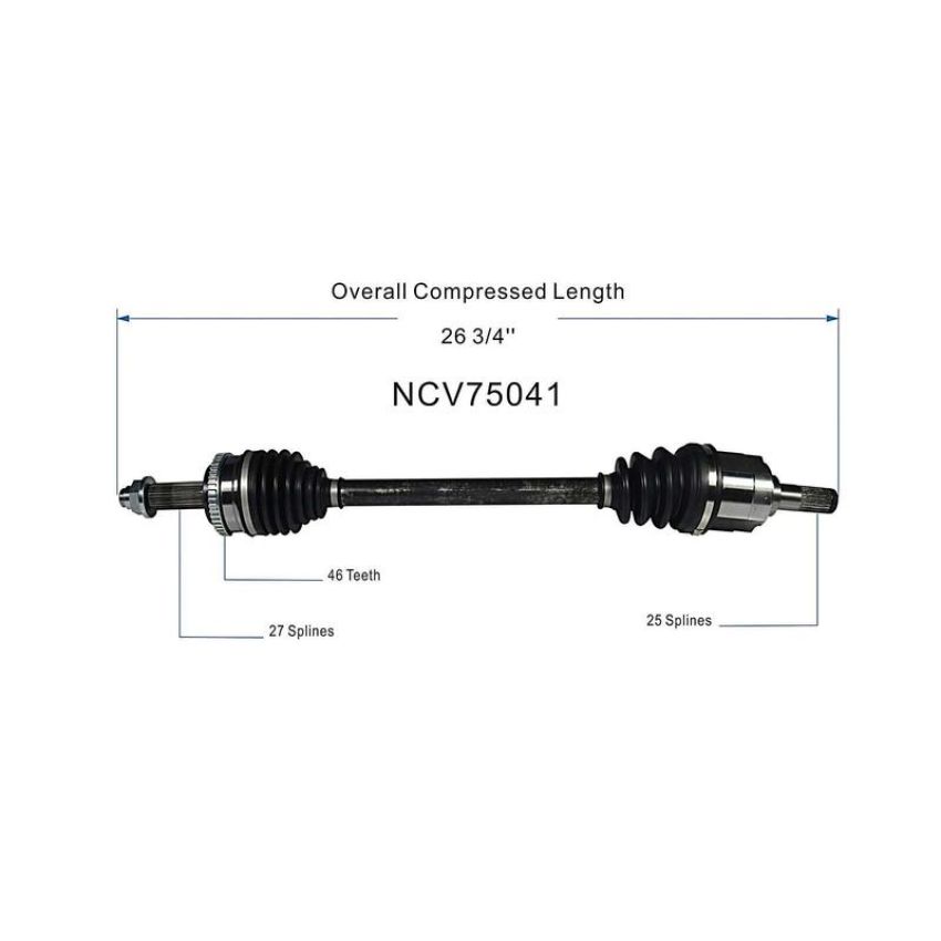 GSP NCV75041 10-11 Kia Soul (1.6) CV Axle Assembly  - Front Left