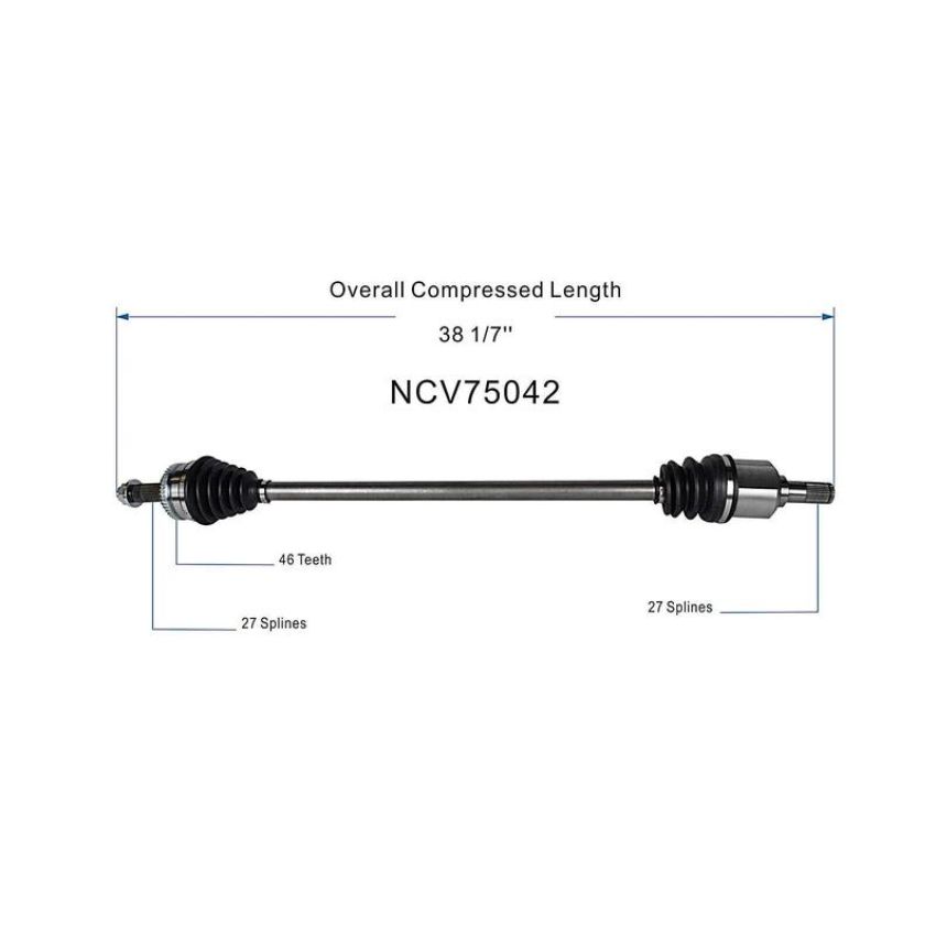 GSP NCV75042 12-13 Kia Soul CV Axle Assembly  - Front Right